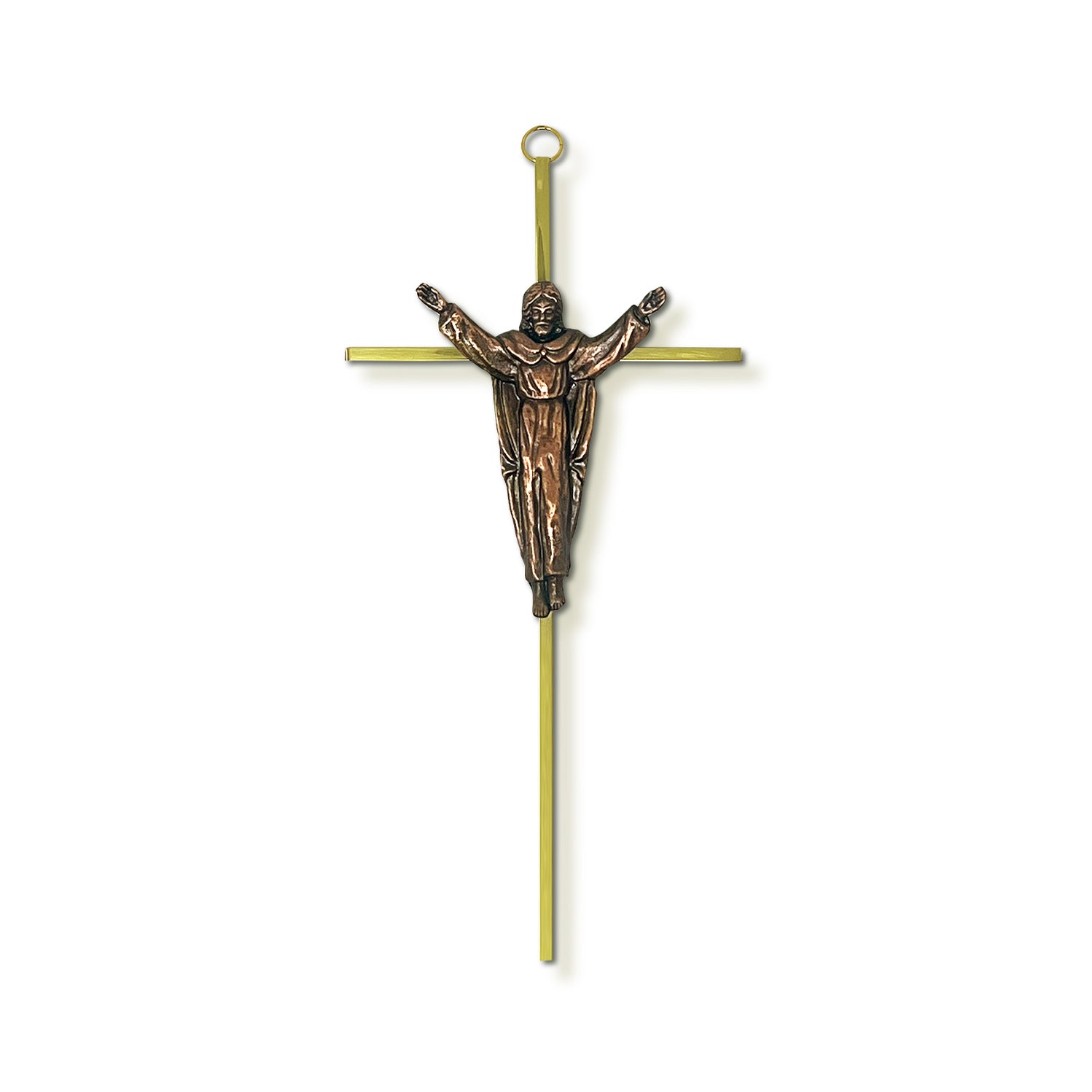 LRC 510 - COPPER CORPUS ON BRASS CROSS – Gravure Craft